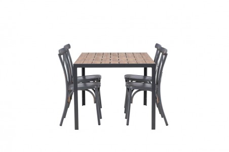 Break, Tablas matgrupp svart/natur Venture Home