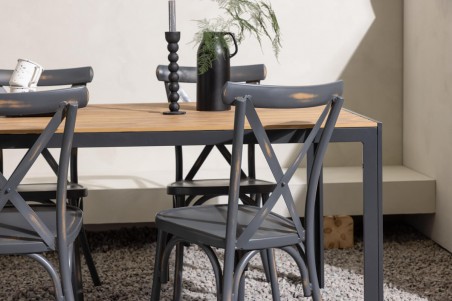 Break, Tablas matgrupp svart/natur Venture Home