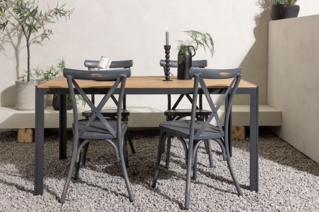 Break, Tablas matgrupp svart/natur Venture Home