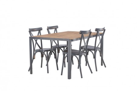 Break, Tablas matgrupp svart/natur Venture Home