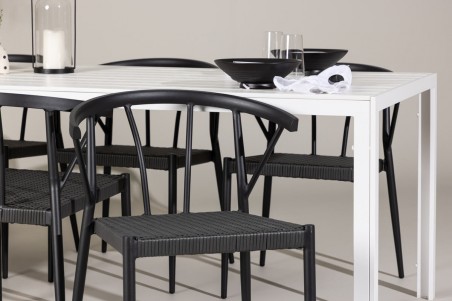 Break, Stina matgrupp vit/svart Venture Home