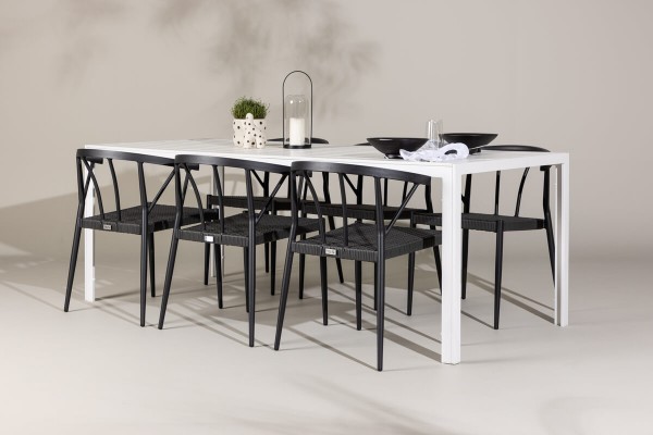 Break, Stina matgrupp vit/svart Venture Home