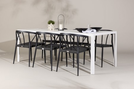 Break, Stina matgrupp vit/svart Venture Home
