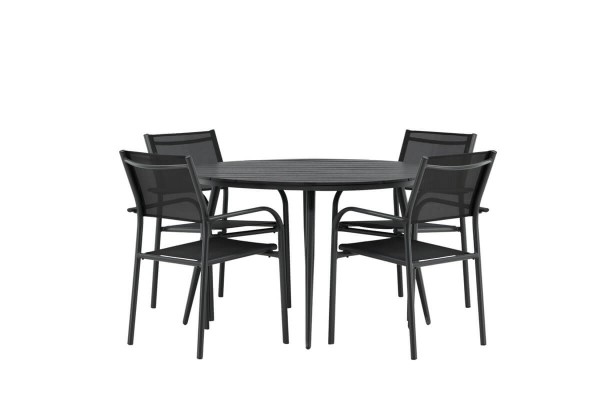 Break, Santorini rund matgrupp Ø120 cm svart Venture Home