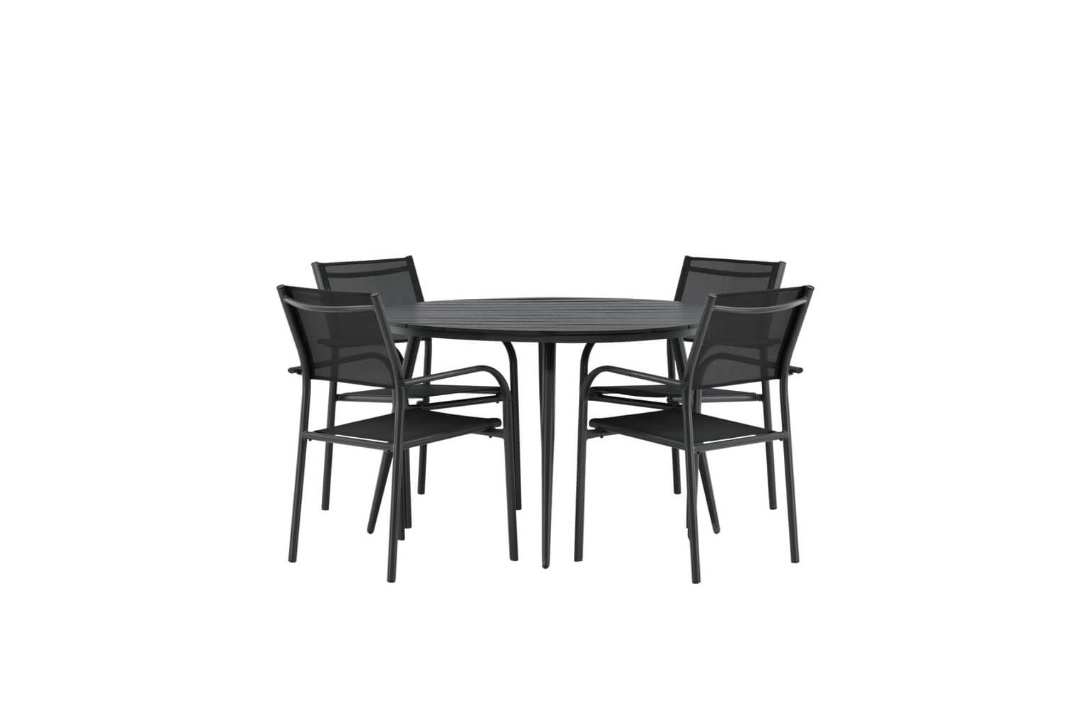 Break, Santorini rund matgrupp Ø120 cm svart Venture Home