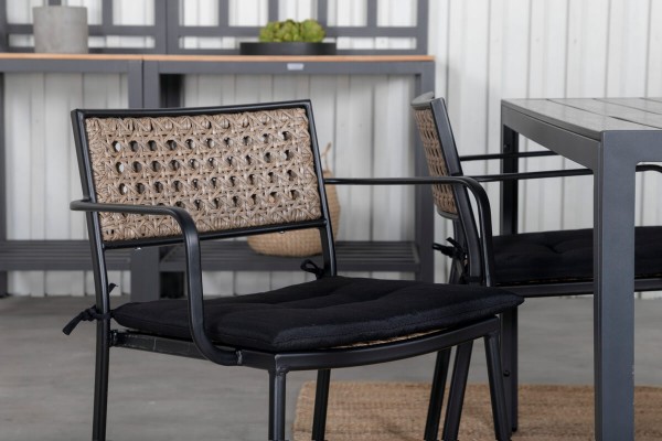 Break, Paola matgrupp svart/natur Venture Home