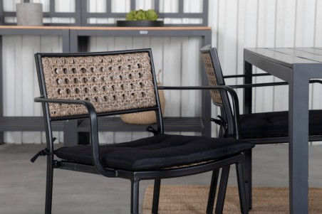 Break, Paola matgrupp svart/natur Venture Home