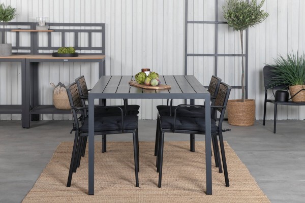 Break, Paola matgrupp svart/natur Venture Home