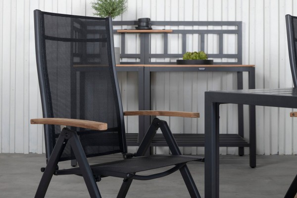 Break, Panama matgrupp 1 bord + 6 stolar svart Venture Home