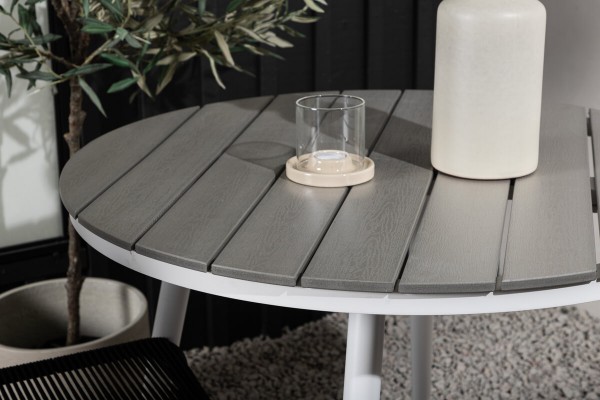 Break, Lindos rund matgrupp Ø90 cm svart/grå Venture Home