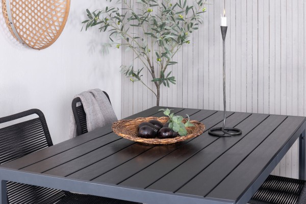 Break, Lindos matgrupp 1 bord + 4 stolar svart Venture Home