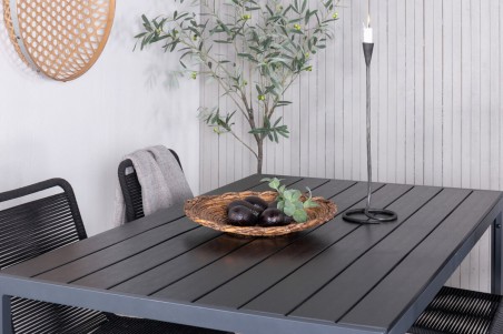 Break, Lindos matgrupp 1 bord + 4 stolar svart Venture Home