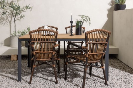Break, Galera matgrupp svart/brun Venture Home