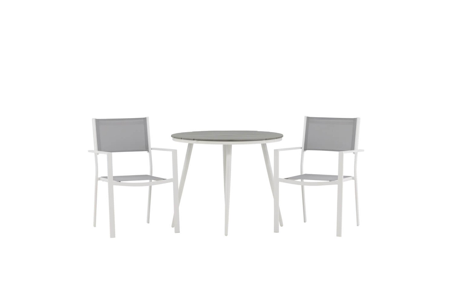 Break, Copacabana rund matgrupp Ø90 cm grå/vit Venture Home