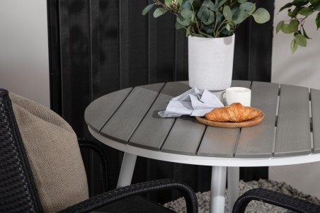 Break, Anna rund matgrupp Ø90 cm grå/svart Venture Home