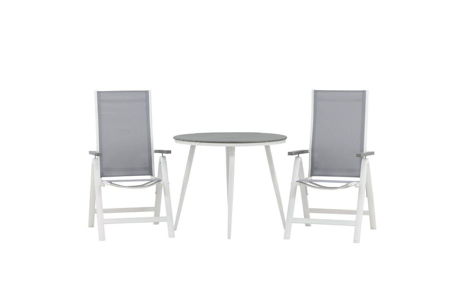 Break, Albany rund matgrupp Ø90 cm grå/vit Venture Home