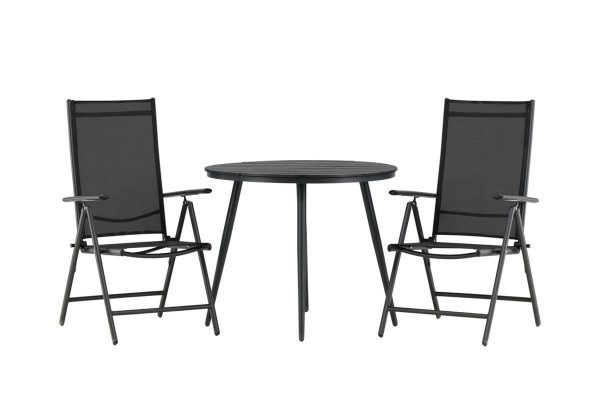 Break rund matgrupp Ø90 cm svart Venture Home