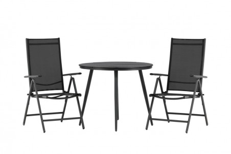 Break rund matgrupp Ø90 cm svart Venture Home