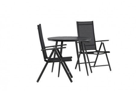 Break rund matgrupp Ø90 cm svart Venture Home