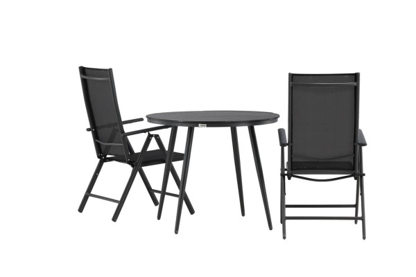 Break rund matgrupp Ø90 cm svart Venture Home