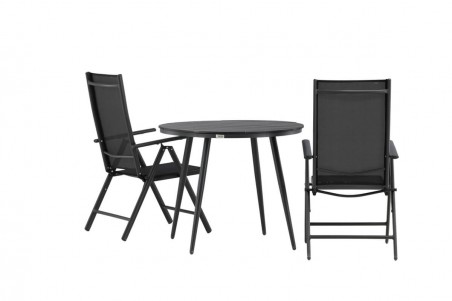 Break rund matgrupp Ø90 cm svart Venture Home