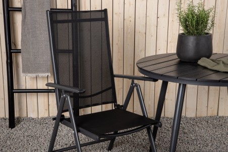 Break rund matgrupp Ø90 cm svart Venture Home
