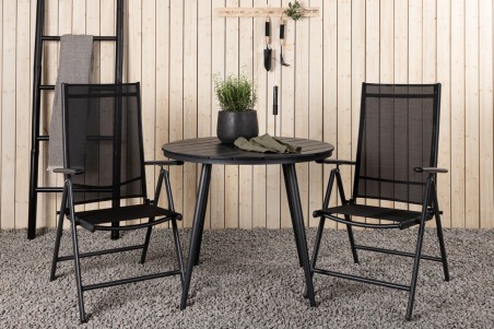 Break rund matgrupp Ø90 cm svart Venture Home