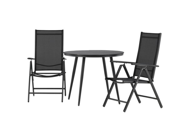 Break rund matgrupp Ø90 cm svart Venture Home