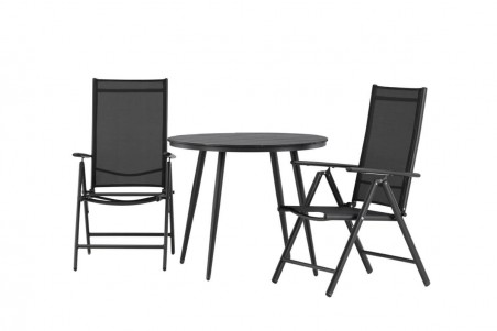 Break rund matgrupp Ø90 cm svart Venture Home