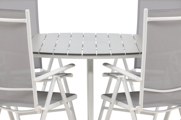 Break rund matgrupp Ø150 cm grå/vit Venture Home