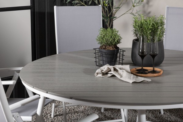 Break rund matgrupp Ø150 cm grå/vit Venture Home