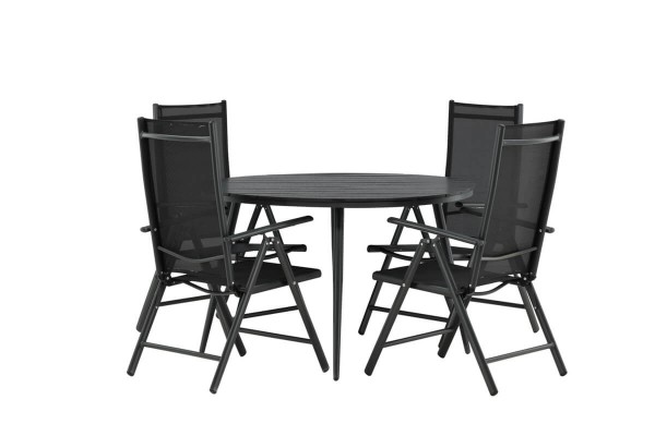 Break rund matgrupp Ø120 cm svart Venture Home