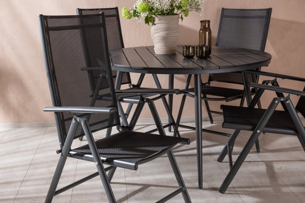 Break rund matgrupp Ø120 cm svart Venture Home