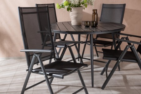 Break rund matgrupp Ø120 cm svart Venture Home