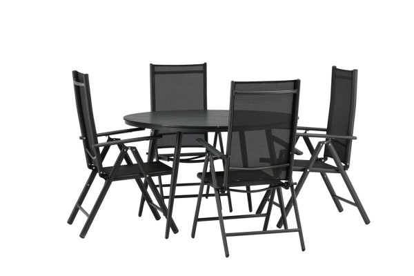 Break rund matgrupp Ø120 cm svart Venture Home