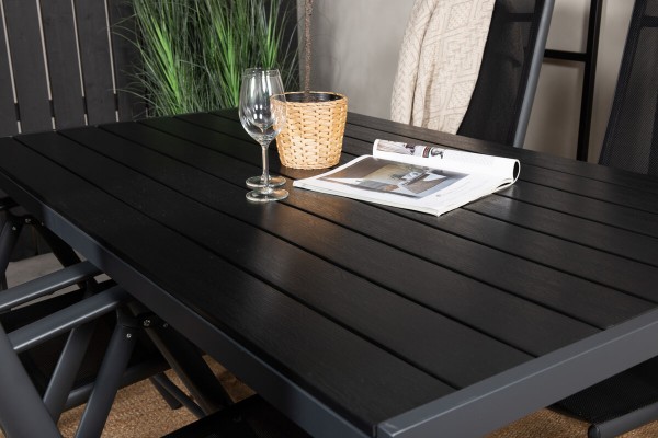 Break matgrupp 1 bord + 4 stolar svart Venture Home