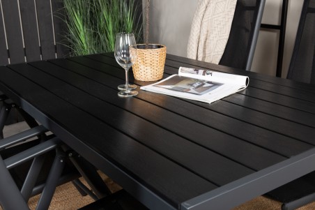 Break matgrupp 1 bord + 4 stolar svart Venture Home