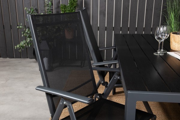 Break matgrupp 1 bord + 4 stolar svart Venture Home