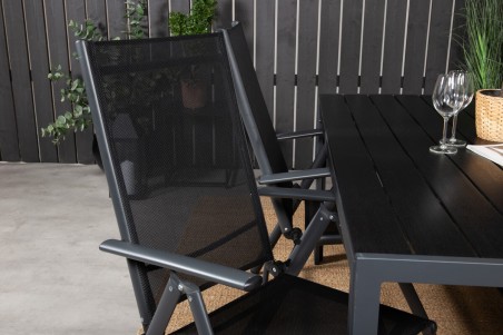 Break matgrupp 1 bord + 4 stolar svart Venture Home