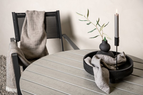 Break matbord Ø90 cm grå/vit Venture Home