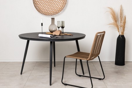 Break matbord Ø120 cm svart Venture Home