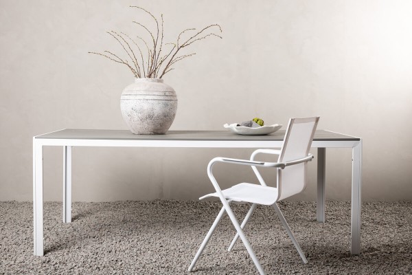 Break matbord 205x90x75 cm grå/vit Venture Home