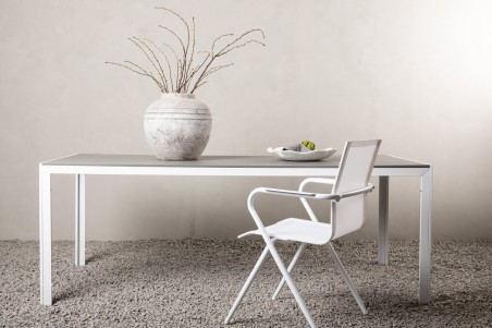 Break matbord 205x90x75 cm grå/vit Venture Home