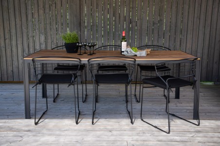 Break matbord 205x90x74 cm natur/svart Venture Home