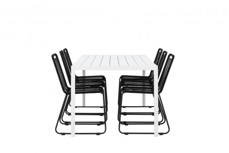Break + Lindos matgrupp vit/svart Venture Home