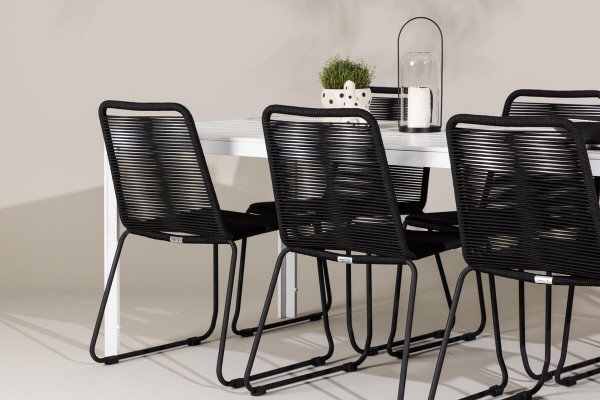 Break + Lindos matgrupp vit/svart Venture Home