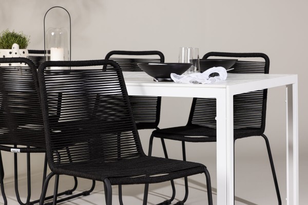 Break + Lindos matgrupp vit/svart Venture Home