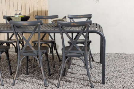 Borneo, Tablas matgrupp antracit/mörkgrå Venture Home