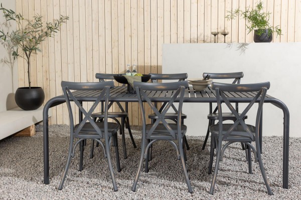 Borneo, Tablas matgrupp antracit/mörkgrå Venture Home