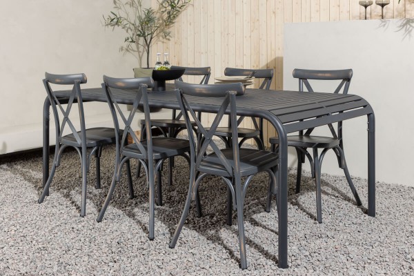 Borneo, Tablas matgrupp antracit/mörkgrå Venture Home